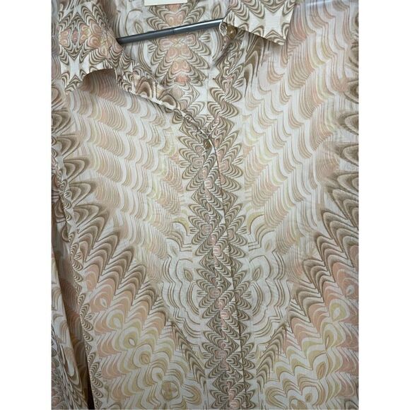 Chicos Sheer Long Sleeve Long Line Tunic Size 4 - Picture 10 of 14